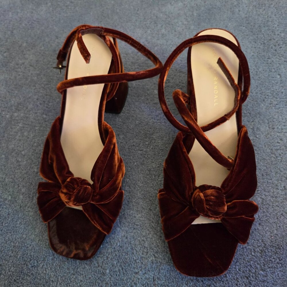 Loeffler  Randall Fiamma Velvet Ankle Straps